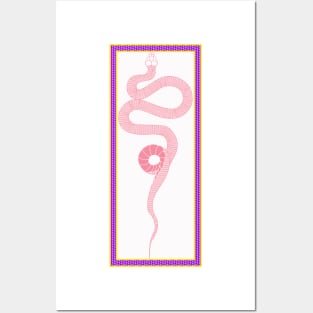 Pink snake Posters and Art